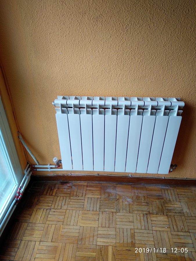 Instalación de radiador