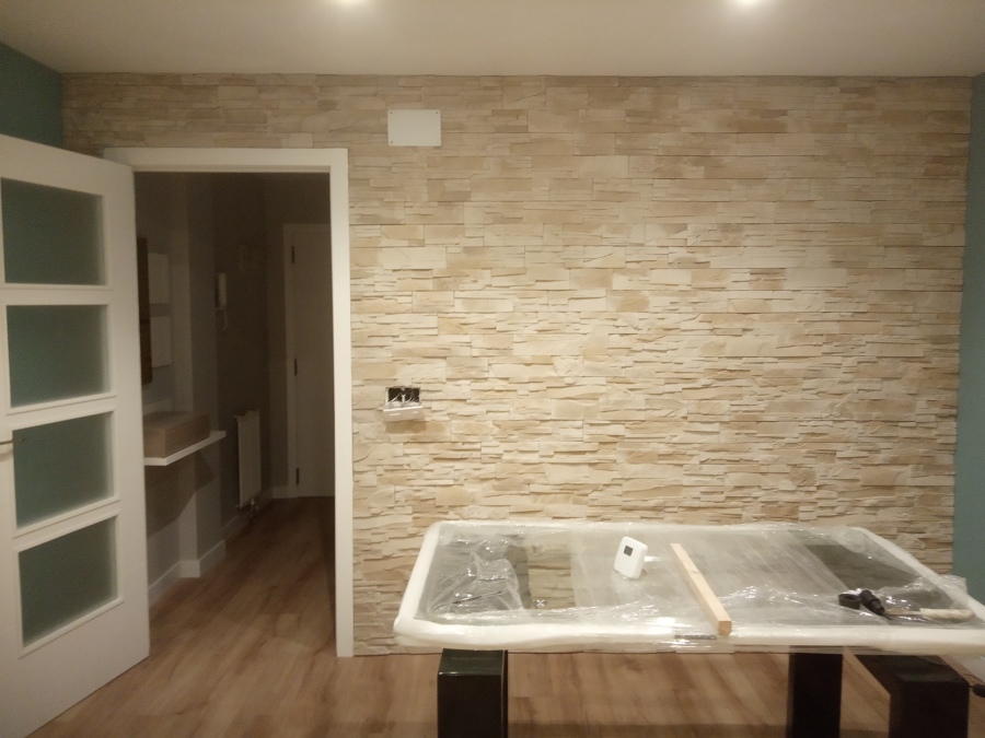 pared de piedra en salon