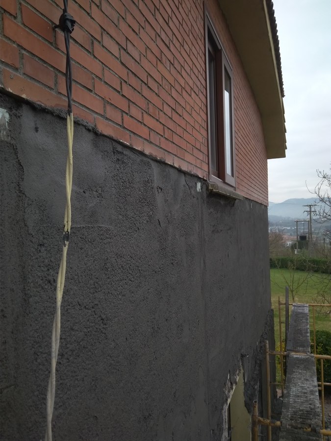 Raseado con mortero hidrófugo