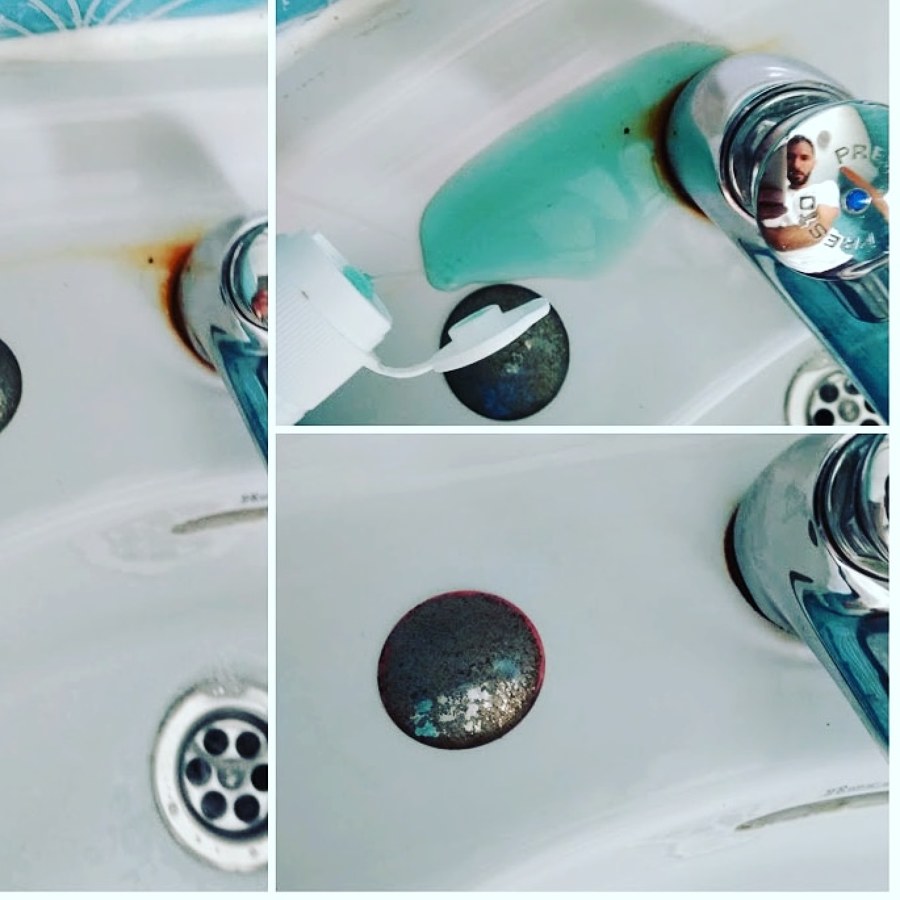 Eliminación de óxido en piezas sanitarias