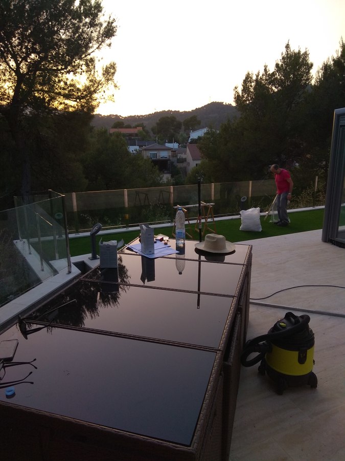 Barandilla acristalada (acero inox, vidrio)