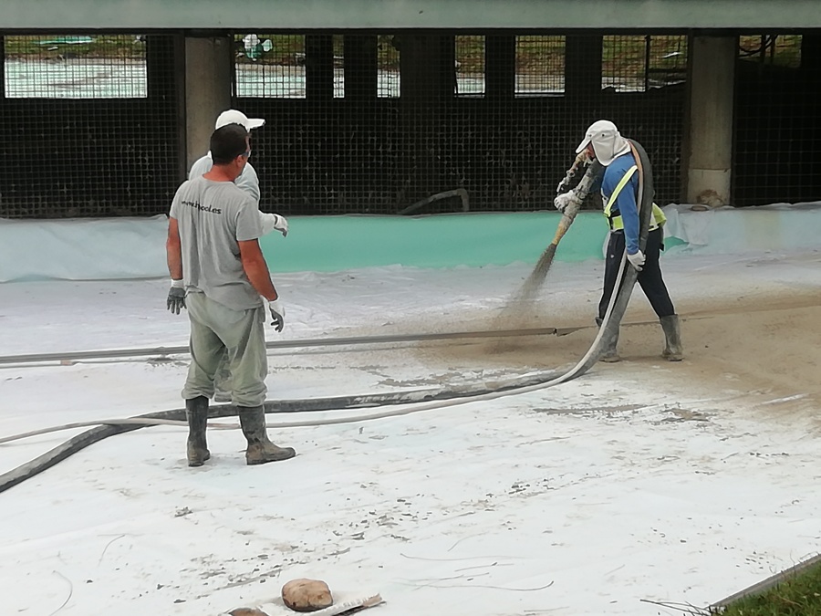 Gunitado de lago en Jardín de la Seda y Jardín del Salitre (Murcia)