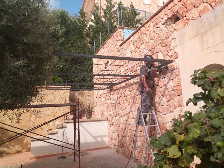 Colocación de pérgolas de forja