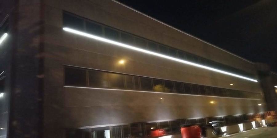 Resultado de la instalación del alumbrado LED en fachada del edificio Gobelas, Madrid 5