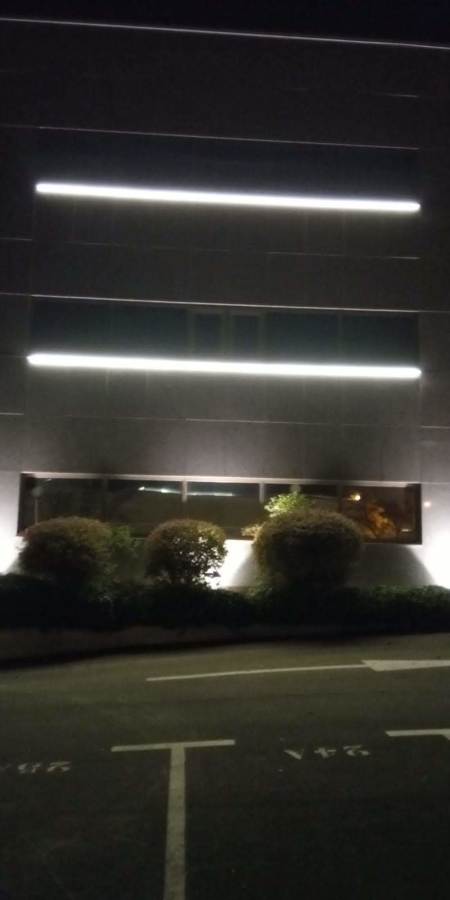 Resultado de la instalación del alumbrado LED en fachada del edificio Gobelas, Madrid