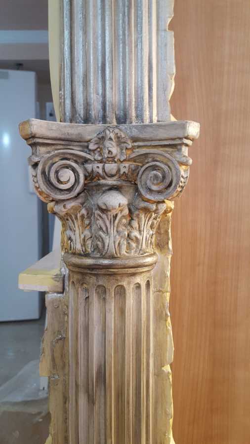 Envejecido sobre escayola virgen