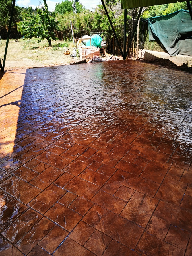 Solera de hormigon impreso