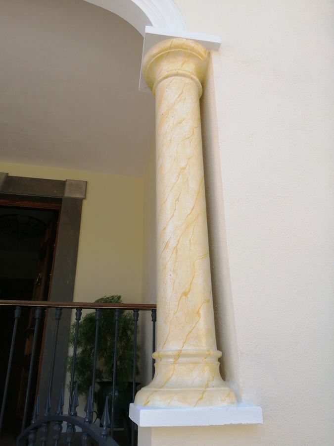 Decoración efecto mármol