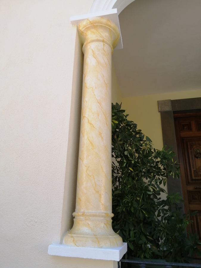 Decoración efecto mármol