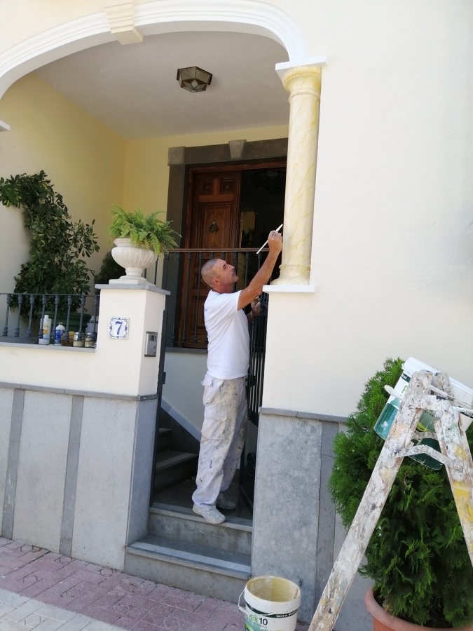 Decoración efecto mármol