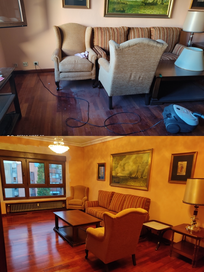 Limpieza de salón post obra