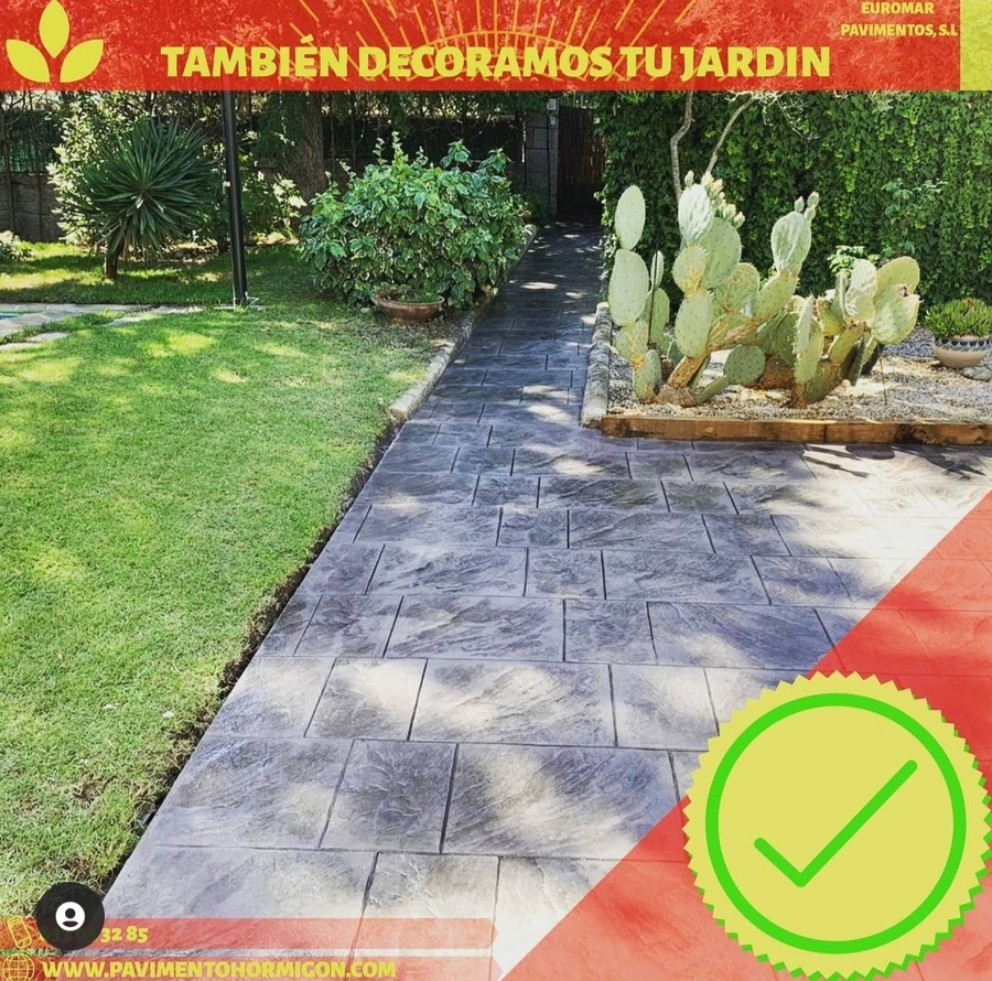 Hormigón Impreso en jardines