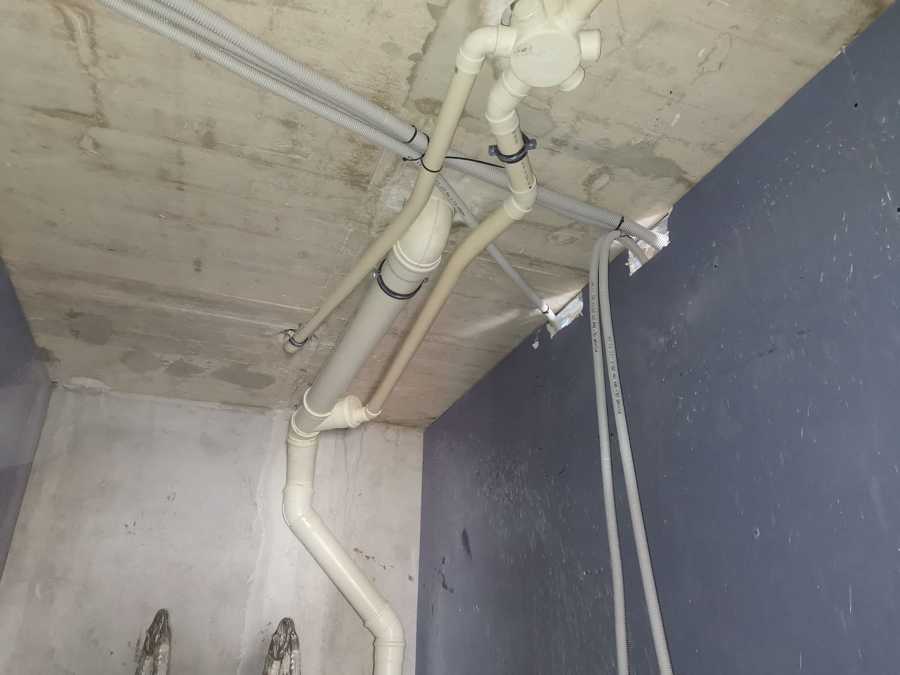 Instalacion de bajante de pvc insonorizado de 110 mm