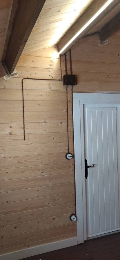 Instalación vista en casa de madera