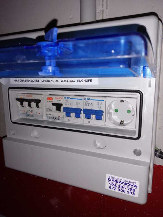 CUADRO PROTECCIÓN CARGADOR COCHE ELECTRICO