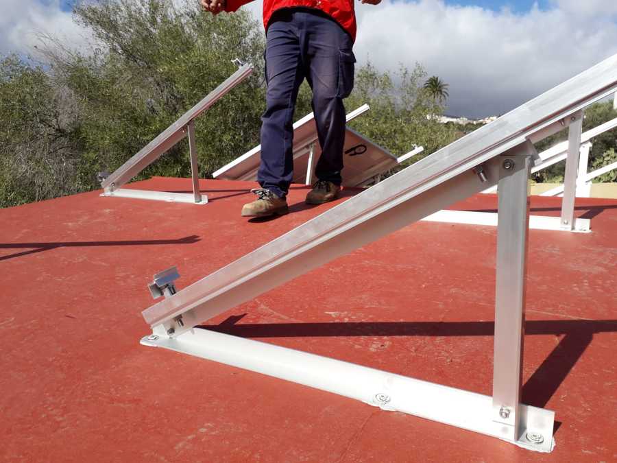 Estructura paneles solares de aluminio