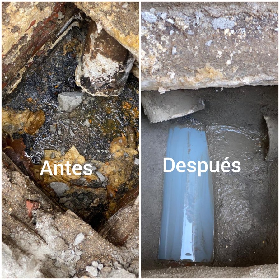 Enfoscado y canalización de arqueta