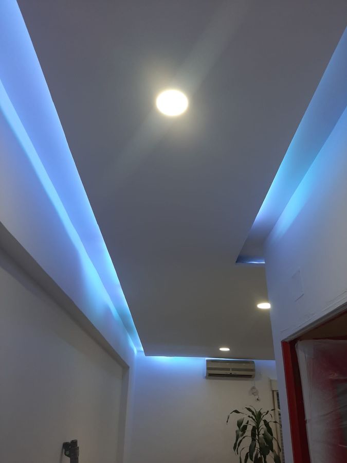 techo en yeso con iluminación