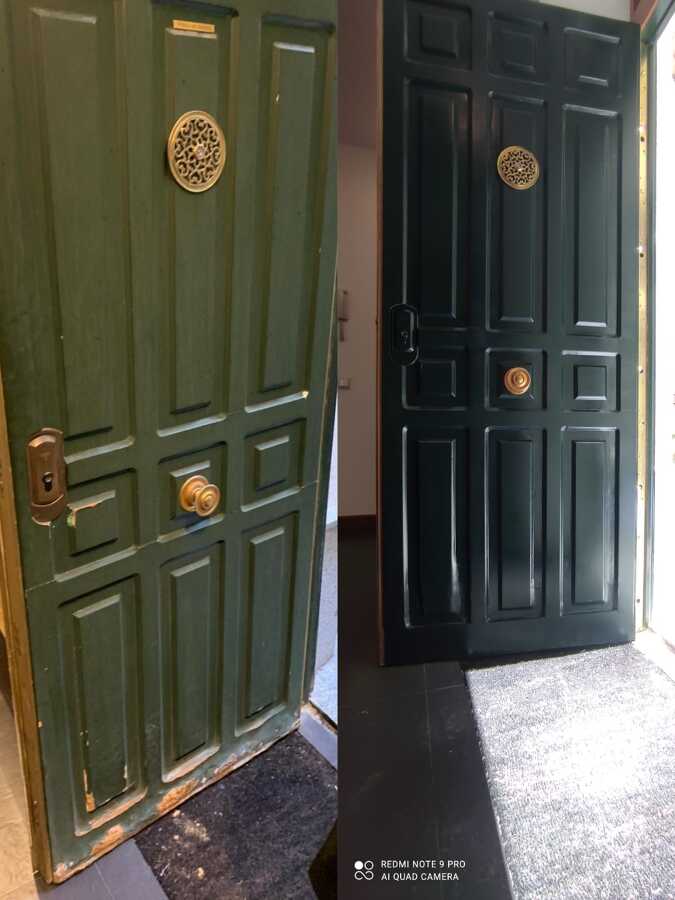 Reparación y pintura de puerta