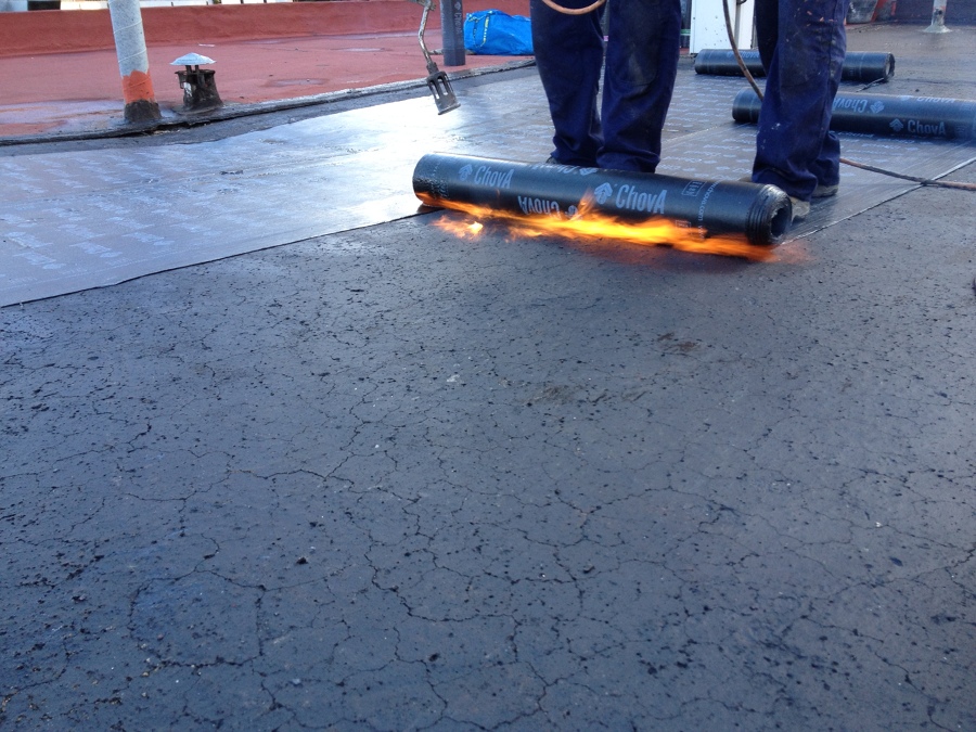 Impermeabilización en local comercial en Coslada