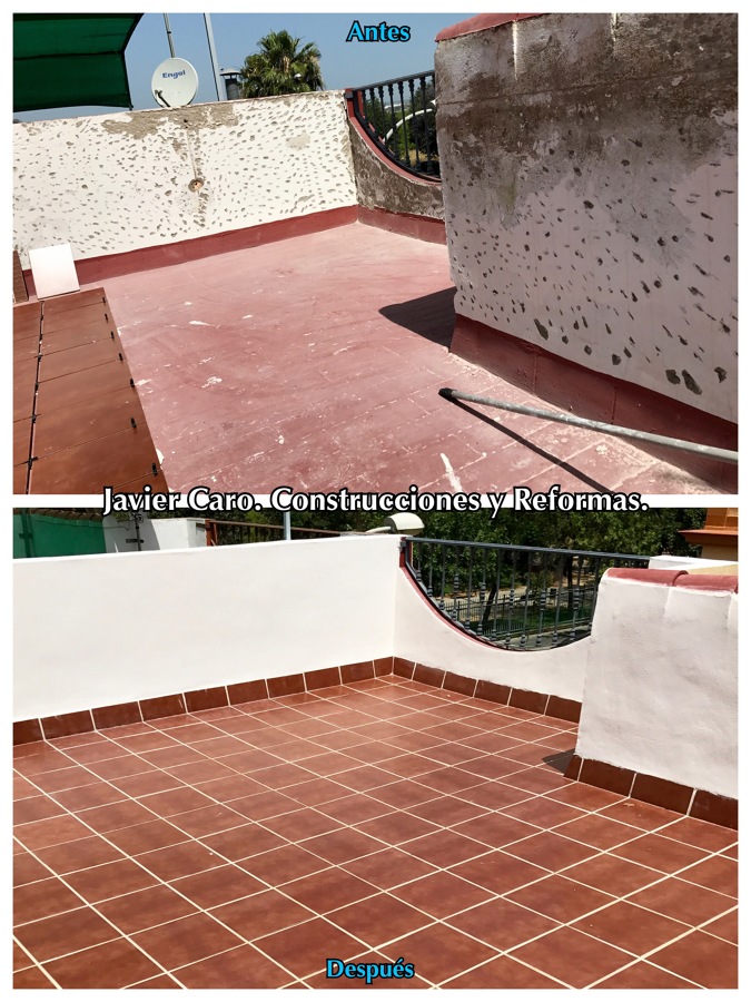 Reforma de solería de azotea.
