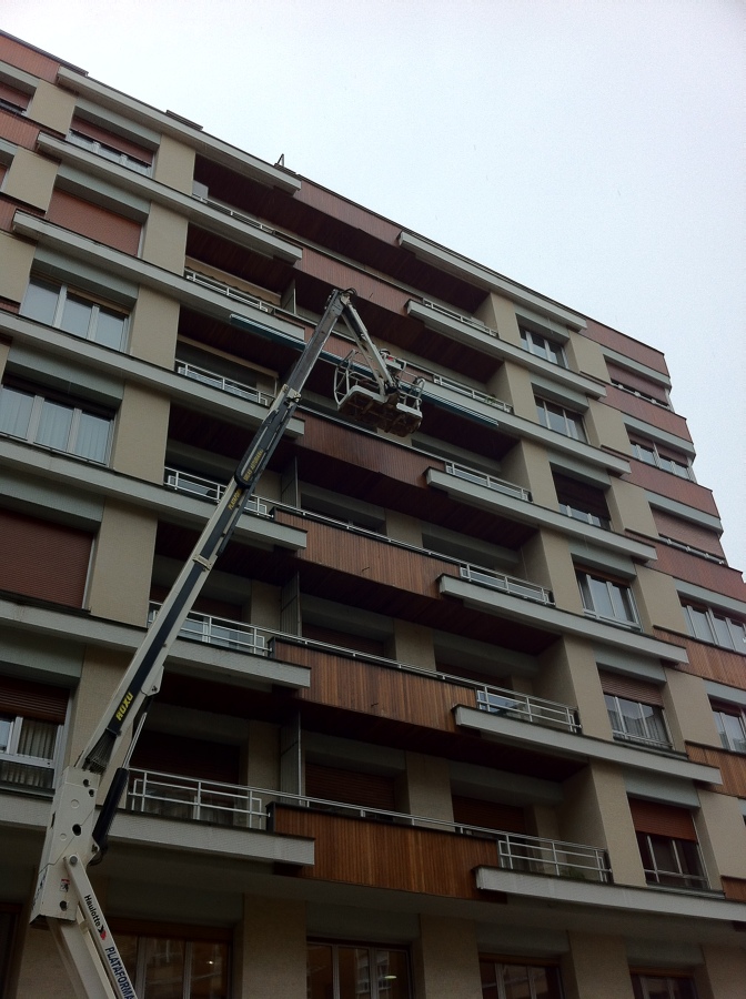 barandillas de aluminio en terrazas