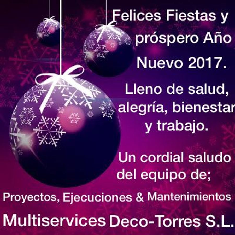 Felices fiestas y próspero año nuevo 2017!!