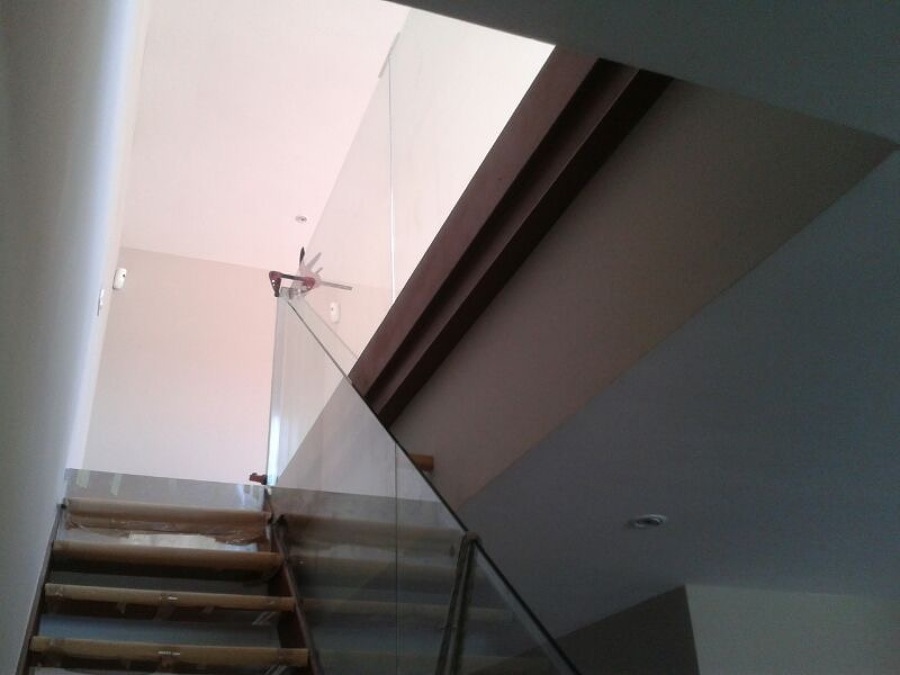 Hueco realizado en el forjado 