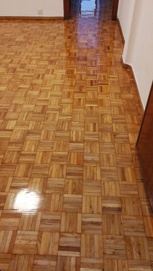 Barnizado de suelo salón 