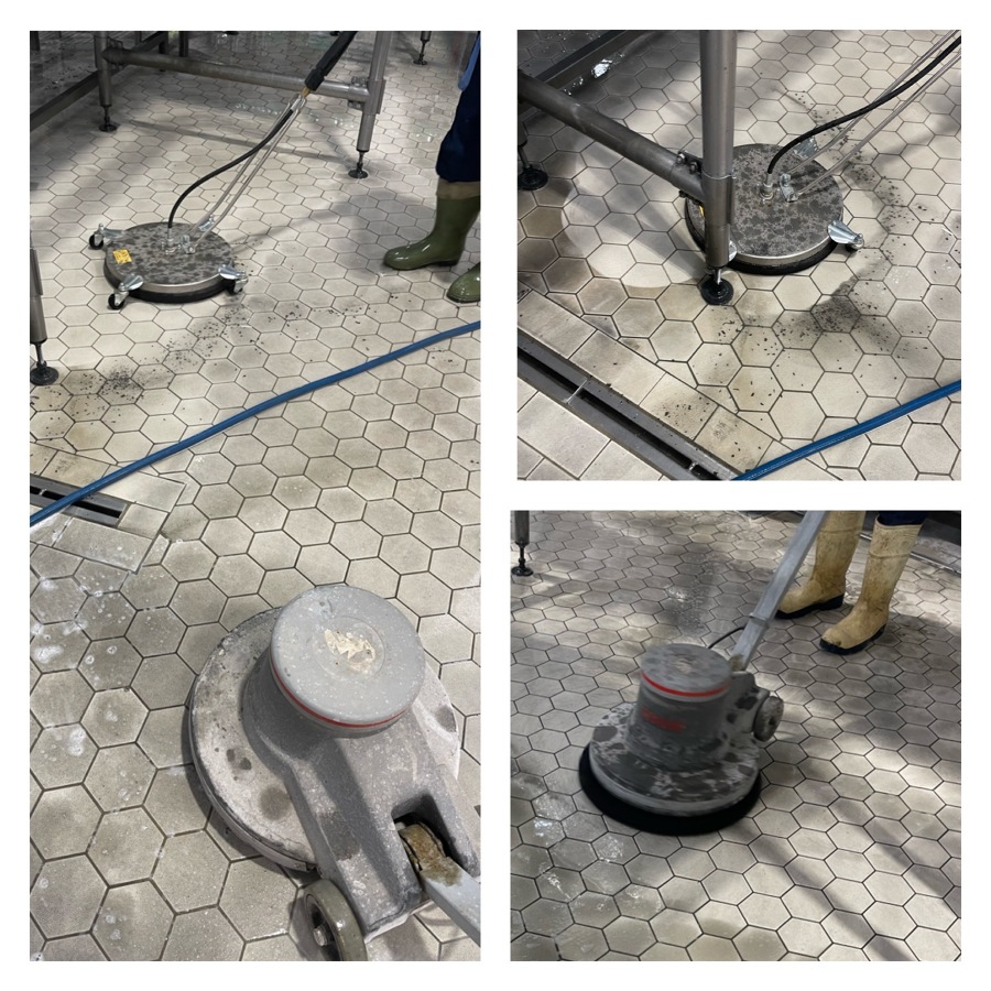 Limpieza de suelo antideslizante industria alimentaria