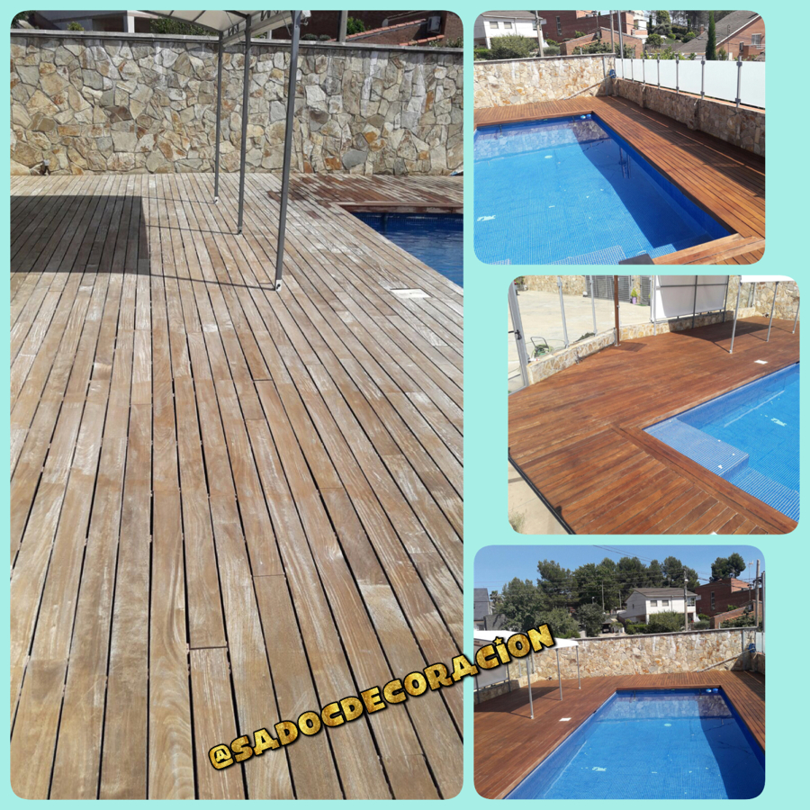 Tratamiento de tarima de madera