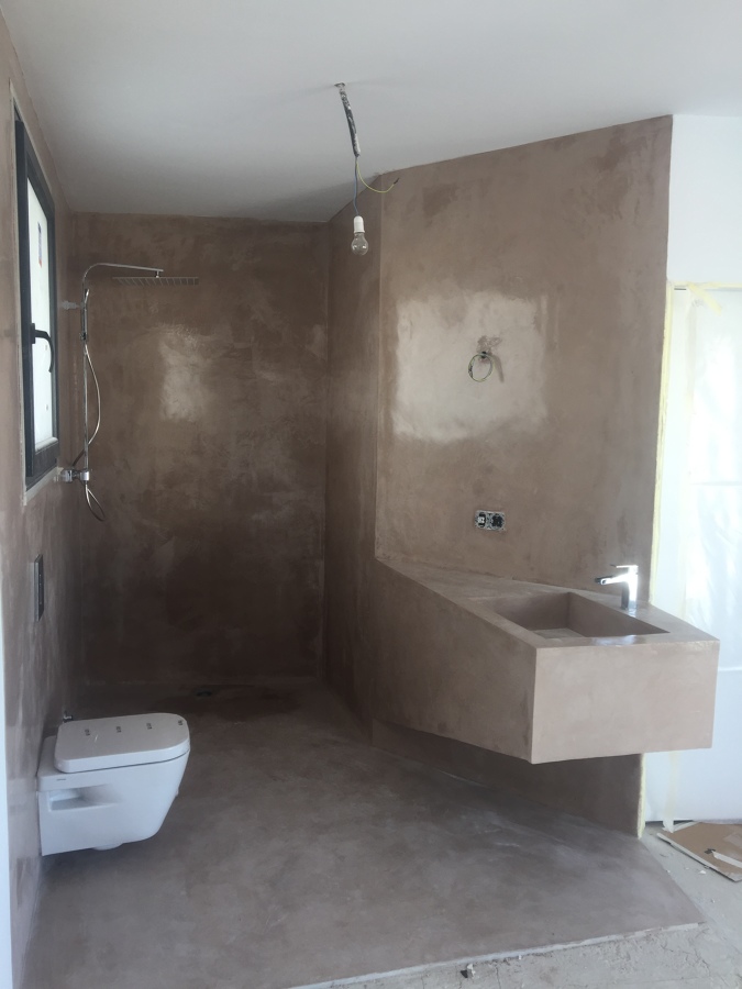 Baño integrado microcemento