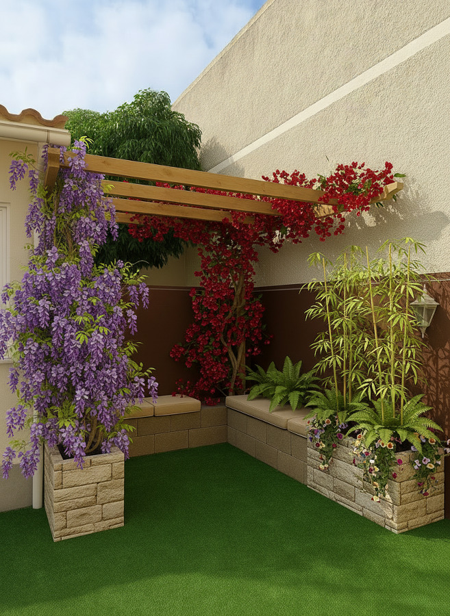 Pérgolas y jardines minimalista