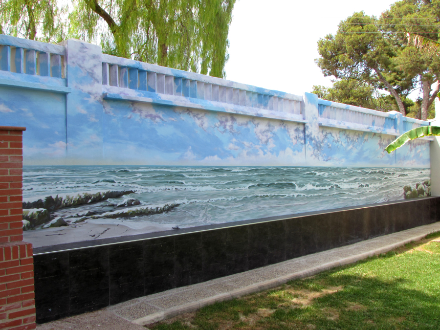 Mural exterior vivienda.