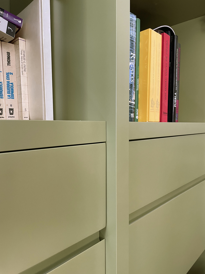 Detalle diseño de estantería