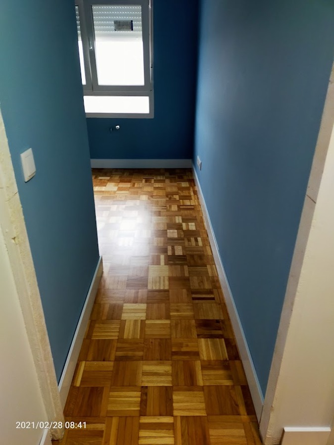 Lijado y barnizado de parquet roble damas en terminación mate