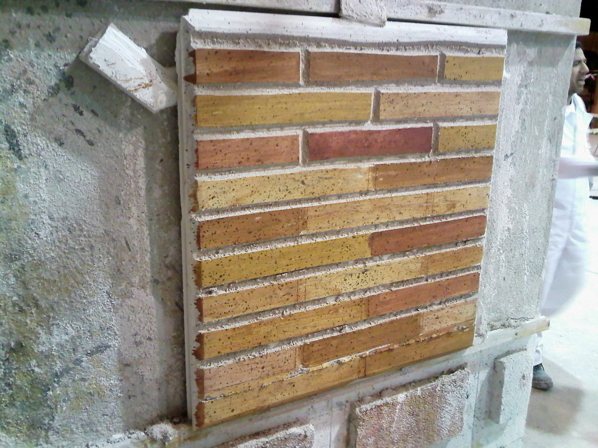 Imitación de ladrillo de colores de pigmentos naturales