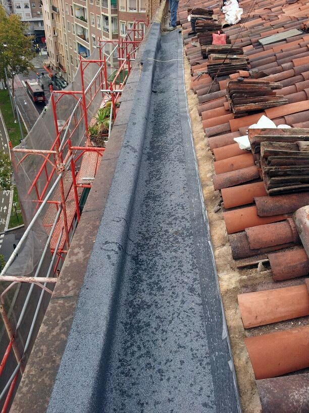 Impermeabilización de canalones