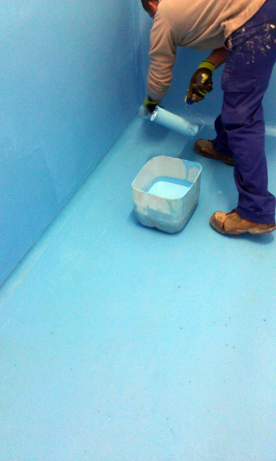 Impermeabilización de sala de lavado.