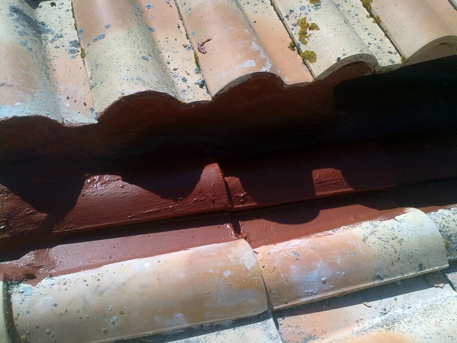 Impermeabilización en la unión de 2 tejados