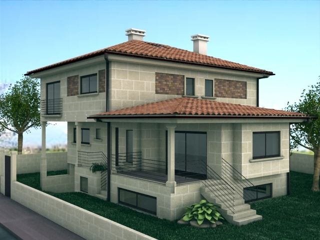 Infografia de vivienda 3D