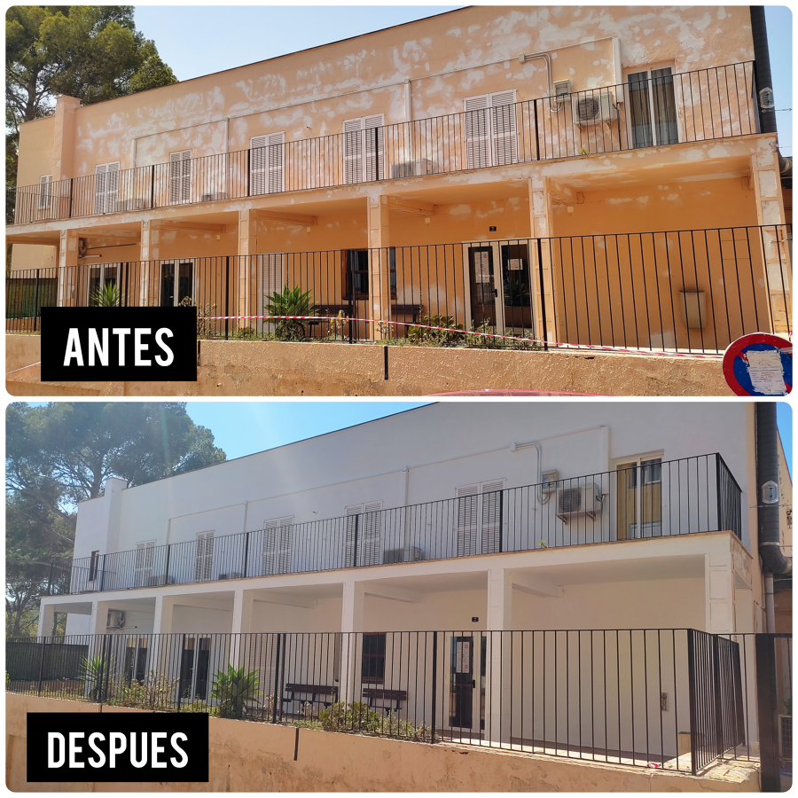 rehabilitación de fachada y pintura de fachada de edificio