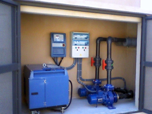 Instalación de bombas con grupo indenpendiente