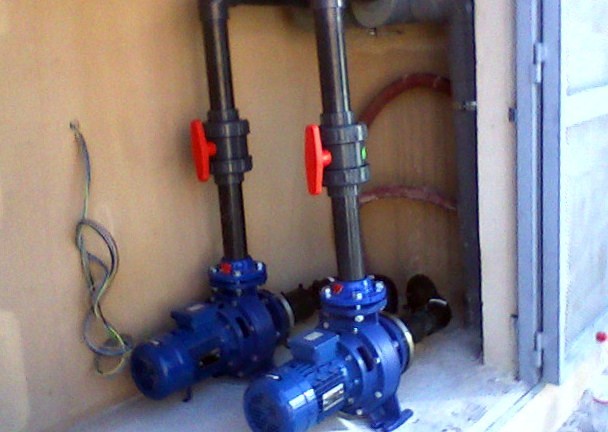 Instalación de Bombas para aspiración de drenaje 