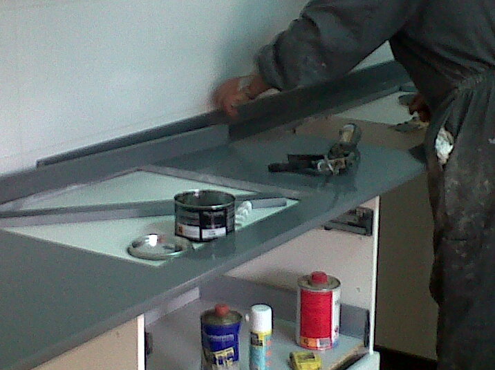 instalacion de meseta de 2cm. serie COMPACT