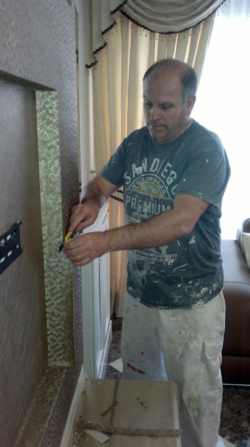 instalacion de revestimiento plastico en mural