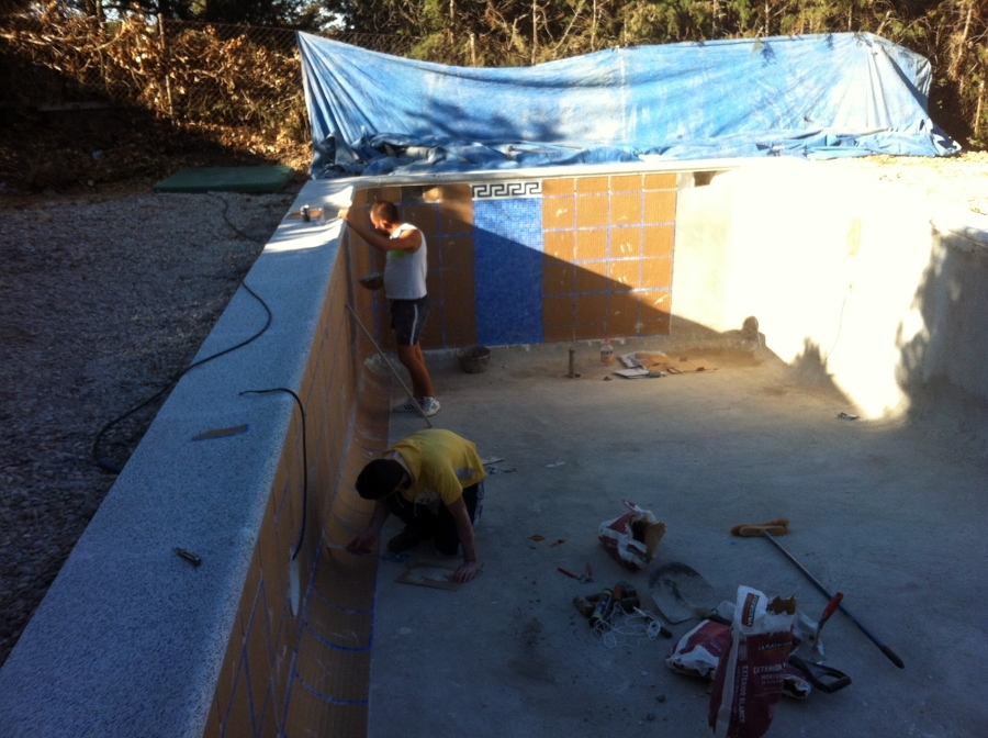 Instalación  Gresite en Piscina