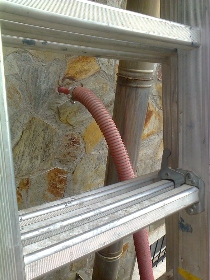 Insuflado de cámara de obra por exterior.