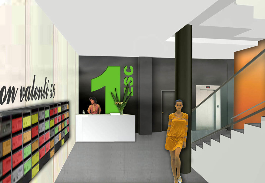 Interior acceso oficinas