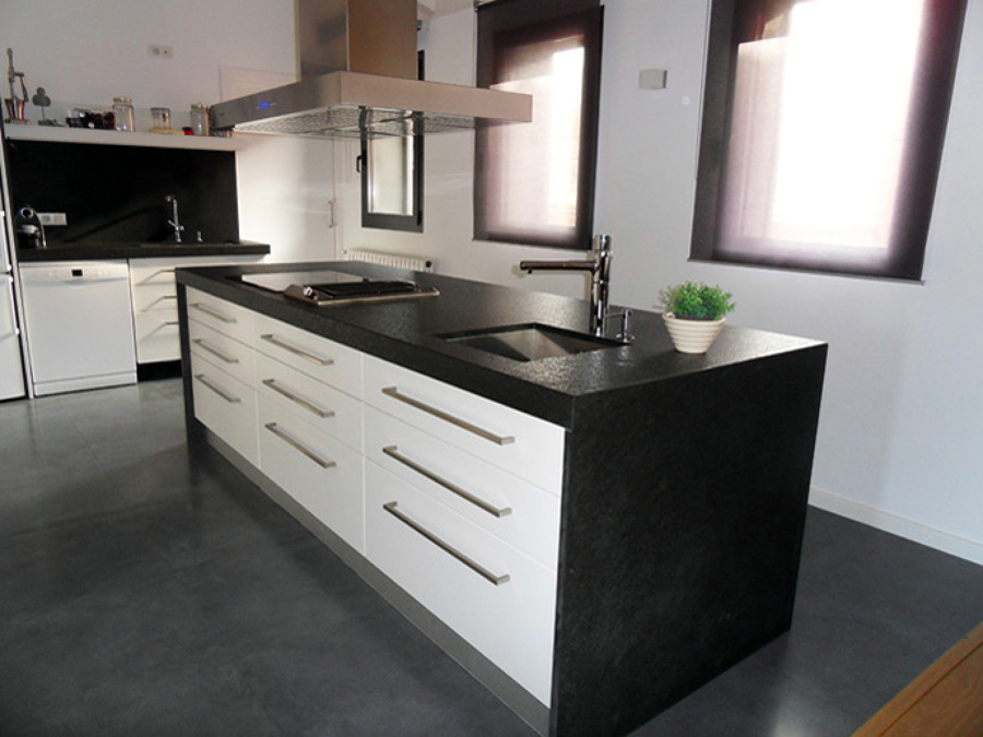 Isla central de cocina